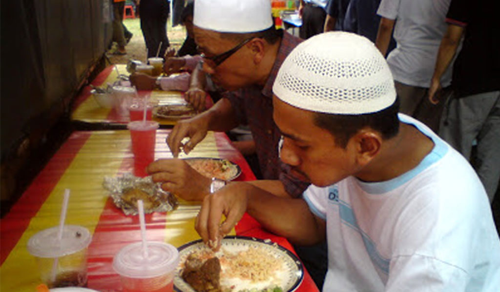 Eating with hands